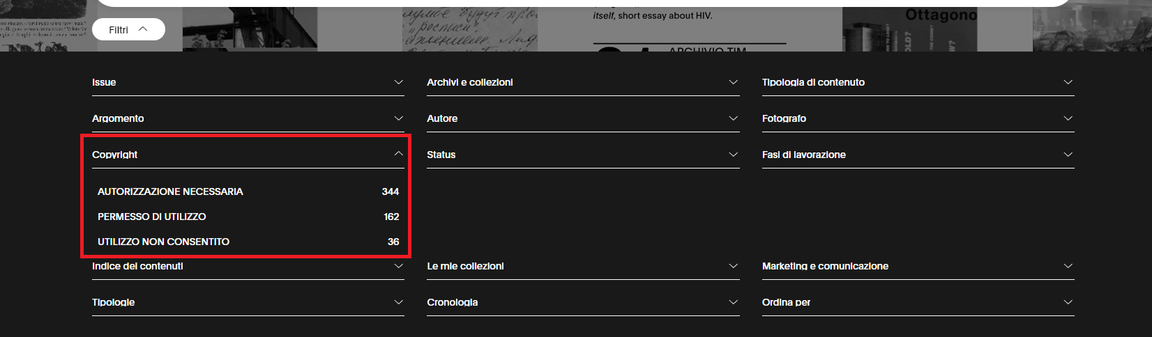 immagine filtri copyright